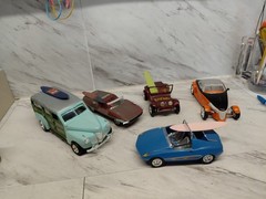 Model Junkyard/parts Plastic , Nice Custom Race Car Lot Of 5 Street Surf Rods