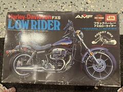 vintage Imai Harley Davidson FXS Low Rider 1/12th model kit 1982 open box