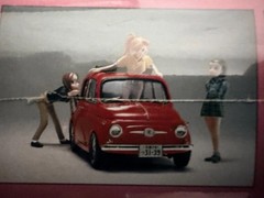 Gunze Sangyo Euro Lovers Club 1/24 Fiat 500 Model Kit Anime Art 1995 Sealed