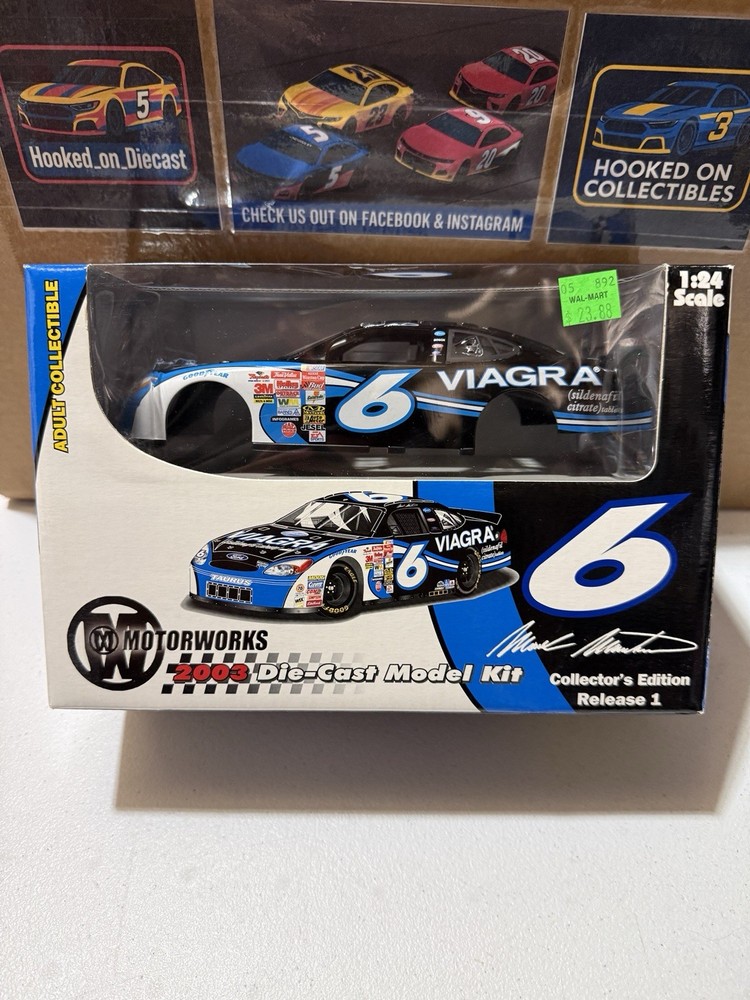MARK MARTIN VIAGARA 2003 1/24 DIECAST MODEL KIT New SEALED Box