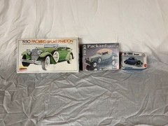 Plastic model car kit lot – Packard, Ford (see description / photos)!