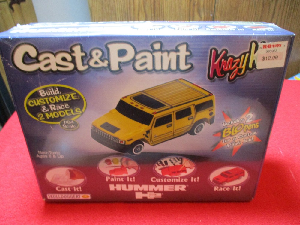 Skullduggery Krazy Kars Cast & Paint Hummer H2 1/64 Scale 2 Model Kits in One
