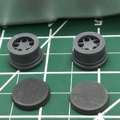 3D Printed WELD Drag Race MED Magnum REAR WHEELS & Backs 1/24 LBR Model Parts