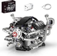 Fully Functional 770 PCS V8 Engine Model Kit with Lights & Instruction Manual