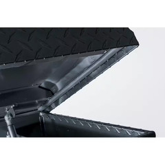 Crossbed Truck Tool Box in Aluminum, 71.36 In. Full-Size, in Matte Black