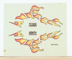 Model kit Decal Sheet Flames unused P10