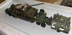 Peerless Max 1/35 M-26 Dragon Wagon w/M15-A1 & Motorized Sherman Tank PRO BUILT!
