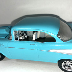1957 Chevy BelAir Turquoise Blue White 1:25 Kit Built Model Car