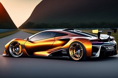 1:12BMW Race Car24LeMan Racing Concept18HyperCar Custom Built Model Carousel RED