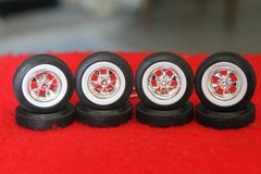 TIRES(4) BEAUTIFUL(5-STAR) WIDE W/WALL FIRE../STONE & 4 KRAGER STYLE MAG WHEELS
