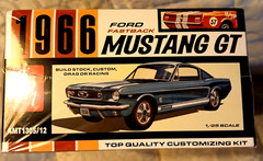 AMT Skill 2 Model Kit 1966 Ford Mustang GT Fastback 1/25 Scale – Red