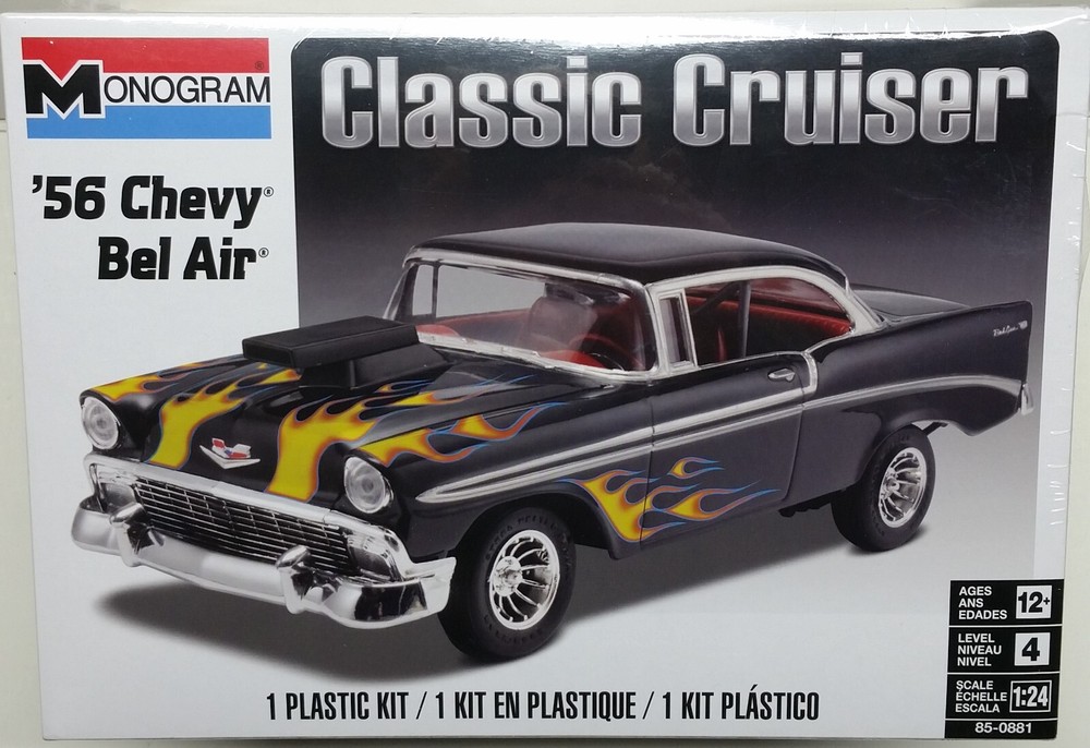 1956 Chevy BEL AIR Sport Coupe Street Machine 1/24 Plastic Model New Sealed 2022