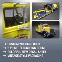 AMT Peterbilt 359 Wrecker Model Kit – 1/25 Scale Buildable 0.5 Liters, Black