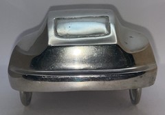 Vintage CAR ART Cast Chrome Metal 11.5” Lotus? 2 Pounds JIM DUDEN COLLECTION