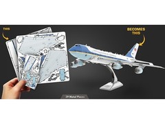 BOEING 747 AIRCRAFT “AIR FORCE ONE” STEEL MODEL KIT BY METAL EARTH ME1001