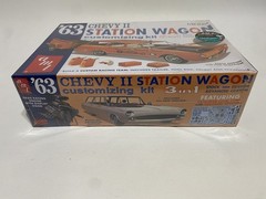 AMT 63 Chevy II Station Wagon 3 In 1 Retro Deluxe Plastic Model Kit Sealed Box