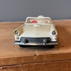 1957 Ford Thunderbird White Red Convertible AMT Dealer Promo Model Vintage