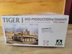 TAKOM 2200 1/35 Tiger I Mid Production Zimmerit Otto Carius`Model Kit NEW IN BOX