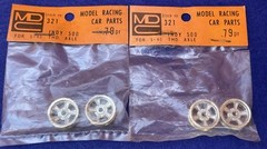 VINTAGE MDC INDY 500 THD AXLE WHEELS 321 MODEL RACING CAR PARTS 5-40