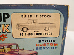 ONLY ISSUE AMT 1962 FORD F100 PICK UP TRUCK 1/25 MODEL KIT 3-n-1 KIT K-132 MIB