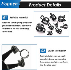 132Pcs 6-25Mm Spring Hose Clamps Assortment Kit with Swivel Flat Band Fuel Hose