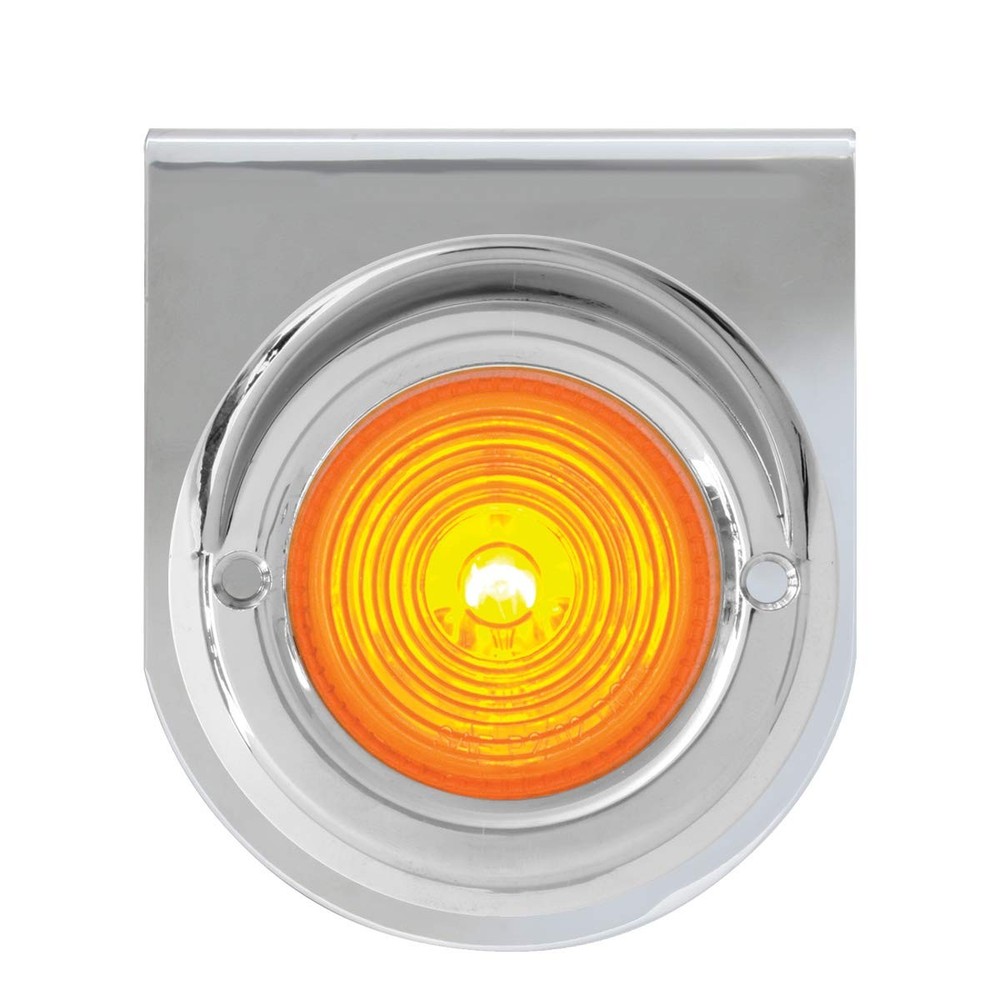 Gg Grand General 86290 Chrome L Bracket 2 Inches Amber Marker Light And Chrome