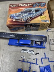 1967 Pontiac GTO, MPC, 1/25 Partially Assembled Blue Model Car