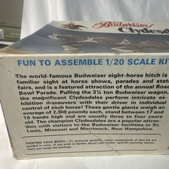 vtg AMT Budweiser Clydesdale 8-horse hitch Model Kit ERTL Unbuilt Sealed Bags