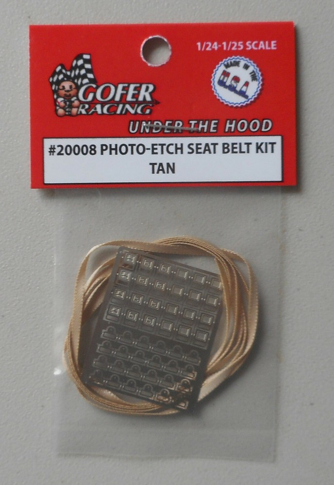 1/24-1/25 Photo-Etch Tan Seatbelt Detail Gofer Racing 1:24 1:24 Scale 20008