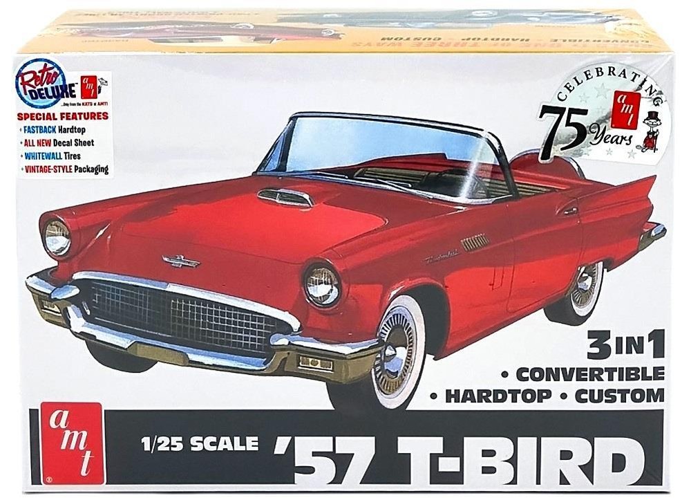 New AMT 1:25 Scale 1957 Ford Thunderbird Model Kit AMT1397