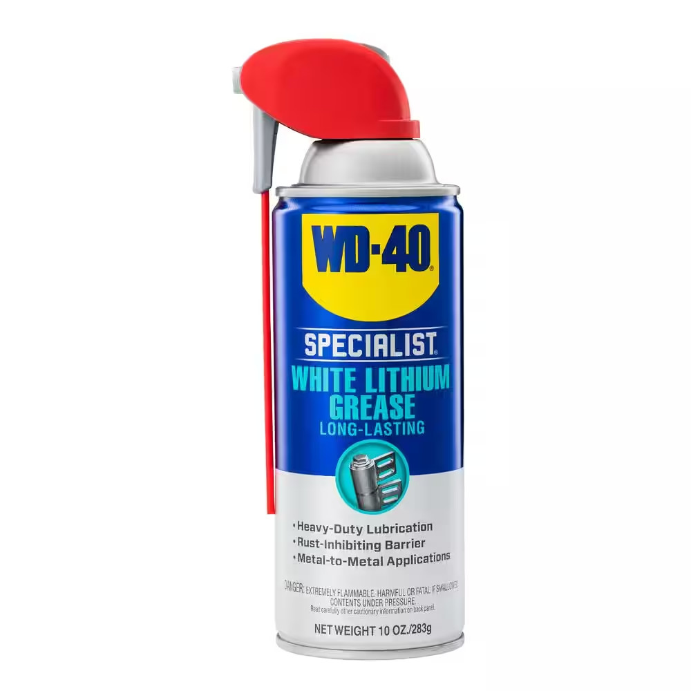 10 Oz. White Lithium Grease, Long-Lasting Grease Spray