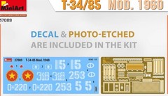 MINIART 37089 1/35 Scale T-34/85 MOD. 1960 Model Kit