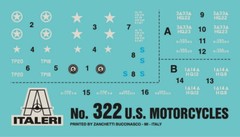 1/35 U.S. Army Motorcycles – Harley-Davidson WL Italeri 322 Plastic Model kit