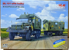 ICM72817 1:72 ICM ZIL-131 Truck with Trailer of the Armed Forces of Ukraine(E)