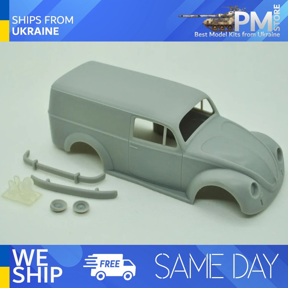 DiOlex DP24023 1/24 3D print resin body VW Beetle Van Cargo transkit for Tamiya