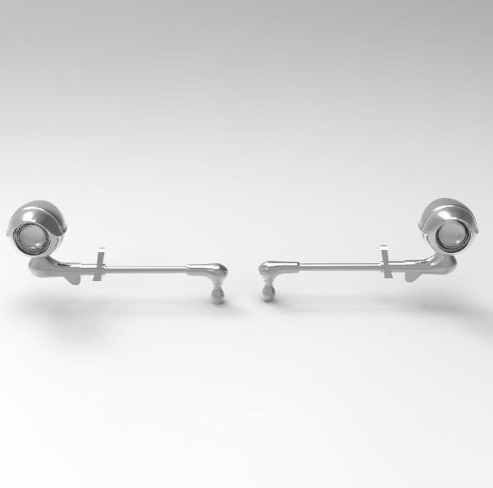 1:25 3d Printed GM “Trailmaster” Spotlights. Driver and Passenger Side w/lenses
