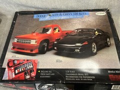 1991 Testors Dodge Stealth & Chevy S10, 1/20 Scale Model Kits, #986, Open Box