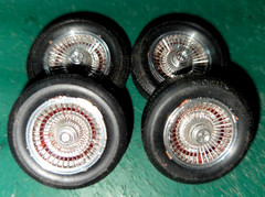 STOCK CHROME FINNED WHEELS PERIOD CORRECT BLACK WALL TIRES- 1967 CORVETTE