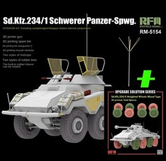 RYE 5154 1/35 Sd.Kfz.234/1 Schwerer Panzer-Spwg.Interior& 2078 3D Print Wheels