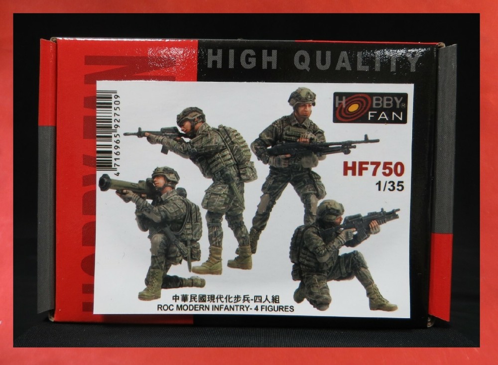 Hobby Fan HF-750 1/35 ROC Modern Infantry in Combat 4 Figs Set – USA Shipping