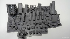 1/25 Scale Resin 3D Printed Pontiac 400-455 Tri-Power Engine with transmission