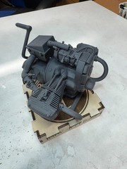BMW – Ural Boxer Engine replica 1:6 or 1:12 scale with/wo wood stand assembled