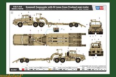 Hobby Boss 85527 1/35 SCAMMELL COMMANDER W/62 TONNE CRANE FRUEHAUF SEMI-TRAILER