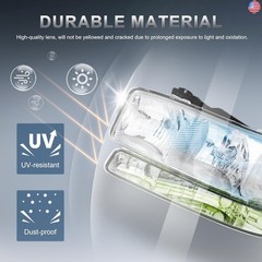 Headlight Assembly Front Lamp Compatible with 1999-2006 GMC Sierra 1500 2500,
