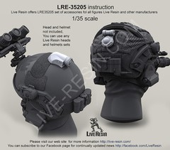 Live Resin 1/35 LRE-35205 Helmet Lamp Set – Manta Strobe Helmet Lamp & VIP Light