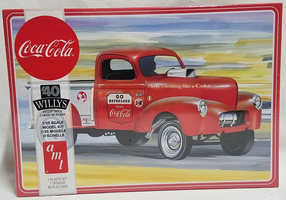 Coca-Cola AMT ’40 Willys Pickup Truck AMT1145/12 New Sealed