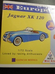 GLENCOE #3604 MINIKITS JAGUAR XK120 AND FERRARI IN 1/72ND SCALE (NEW IN BOX)