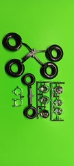 70 1970 Plymouth Duster Funny Car 1/24 Drag Slicks Tires Rim Wheels Revell