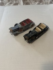 Lot of 2 vintage 1/18 scale die-cast model kits Duesenberg Hubley Bad shape