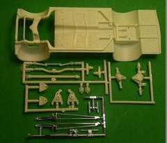 1967 Chevelle 1/25 AMT Tub Frame Chassis Narrowed Rear End Pro Street Stock Mod